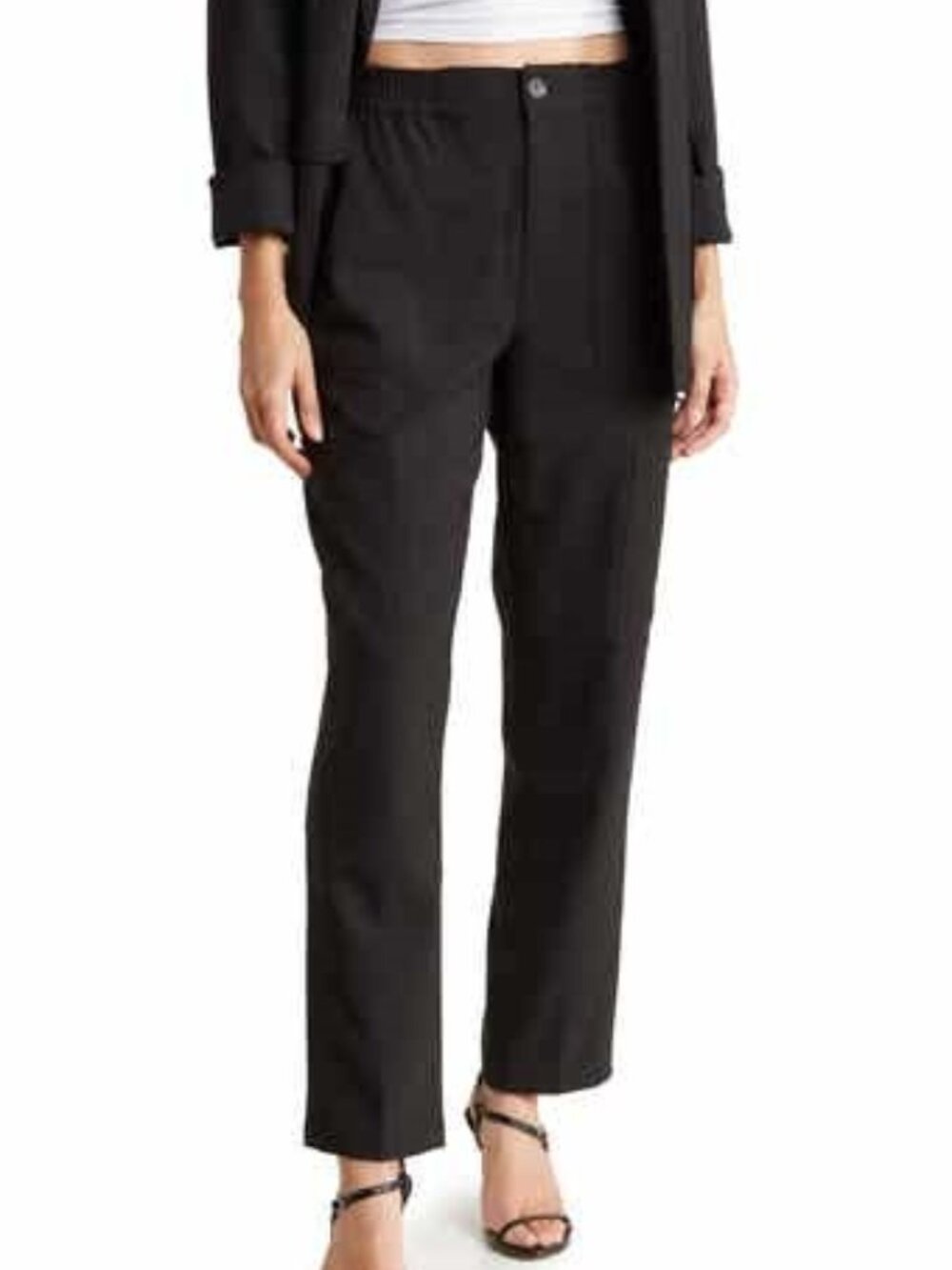 Sanctuary Take a Hike Pants Cropped Ankle High Rise Black Size 33 NEW